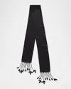 Totême Guipure Lace Tuxedo Scarf In Black