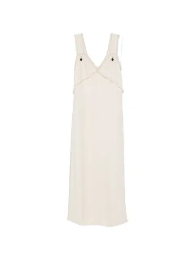 Totême Guipure-lace Cut-out Dress In Neutral