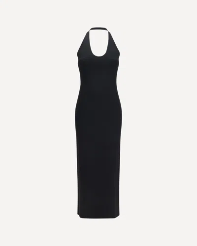Totême Halter-neck Knit Dress In Black