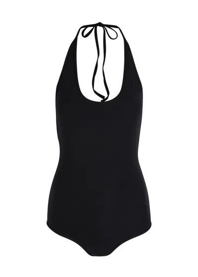 Totême Toteme Halterneck Swimsuit In Black