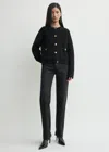 Totême Hammered Button Cardigan Black In Black