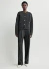 Totême Hammered Button Cardigan Charcoal In Multi