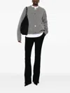 Totême Hammered Button Cardigan In Grey Melange In Gray