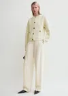 Totême Hammered Button Cardigan Milk In Neutral