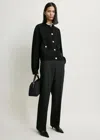 Totême Cashmere-wool Hammered Button Cardigan In Black