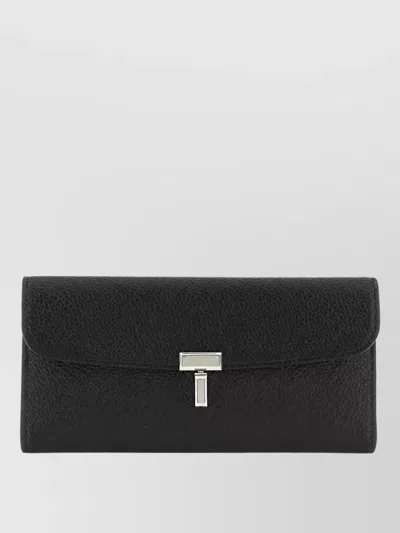 Totême Hammered Leather Wallet In Black