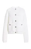 Totême Toteme Hammered-button Cotton Cardigan In White