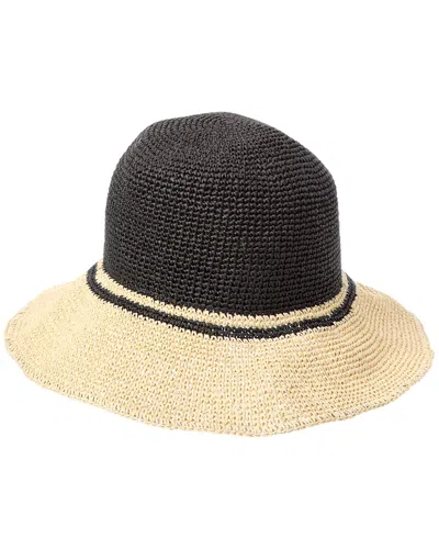 Totême Toteme Logo Raffia Hat In Black