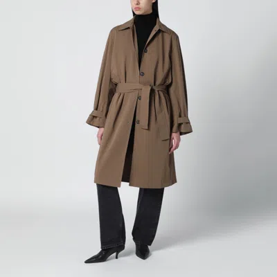 Totême Hazelnut-colored Organic Cotton Trench Coat In Neutral