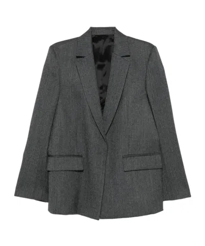 TOTÊME HERRINGBONE-PATTERN WOOL BLAZER