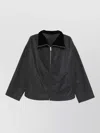 Totême Black Solid Zipped Jacket In Black