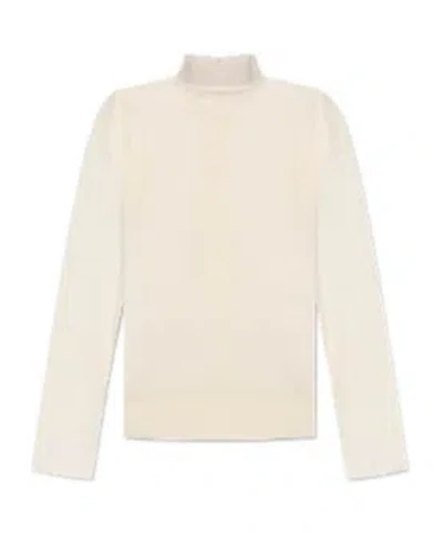 Totême High Collar Long Sleeve Top In Neutral