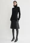Totême High-neck Double Knit Black In Black