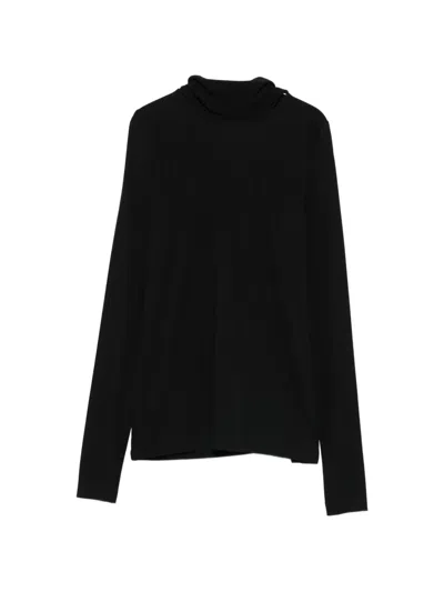 Totême Long-sleeved Knitwear In Black
