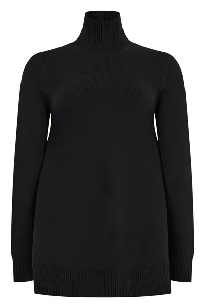 Totême High Neck Sweater In Black