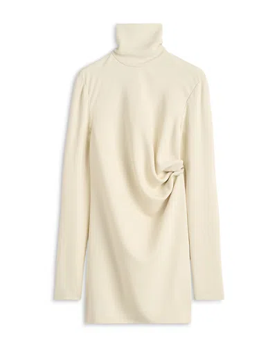 Totême High Neck Twist Blouse In Sand