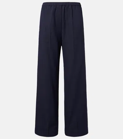 Totême High-rise Wide-leg Trousers In Blue