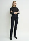 Totême High Slim Denim Rinsed Blue In Black