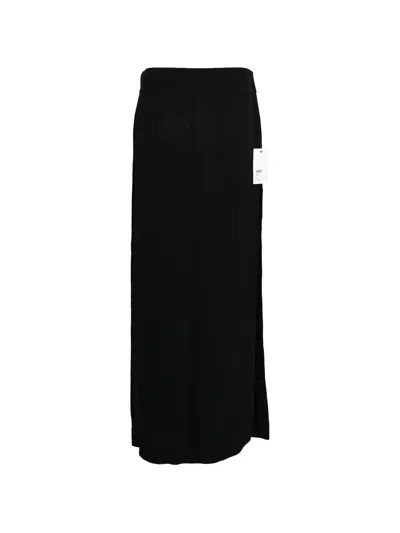 Pre-owned Totême High Slit Maxi Skirt In Black