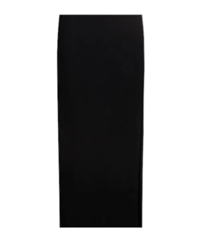 Totême High Slit Viscose Midi Skirt In Black