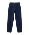 Totême High-waist Cropped Jeans In Blue