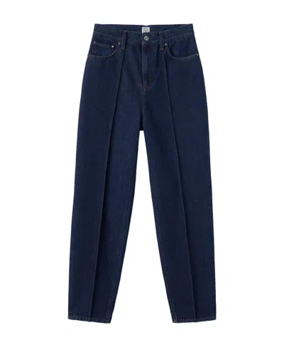 Totême High-waist Cropped Jeans In Blue