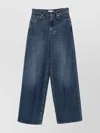 Totême High Waist Loose Leg Denim Trousers In Blue