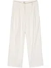 Totême Fluid Drawstring Trousers Off-white In Neutrals