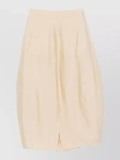 Totême High Waist Silk Parachute Pocket Skirt In Neutral