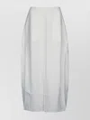 Totême High-waisted Midi Skirt Seam Detailing In White