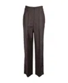 Totême High-waisted Wool Trousers In Purple