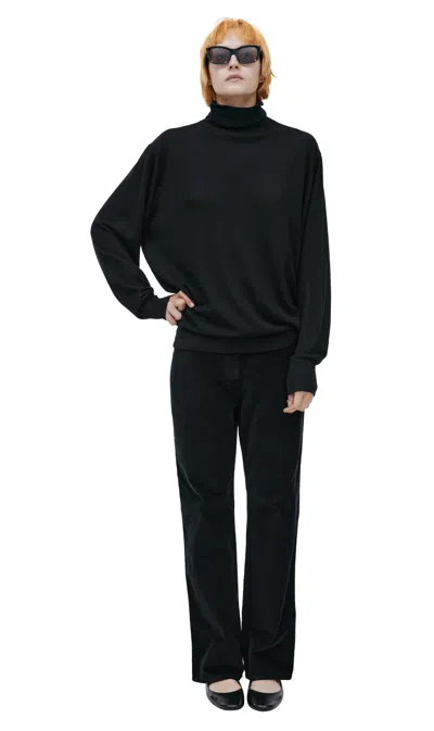 Totême High-necked Sweater In Black