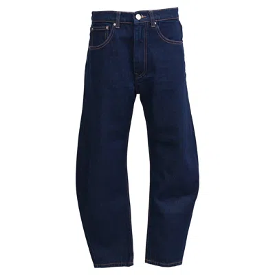Totême High-rise Barrel-leg Jeans In Navy Blue Denim