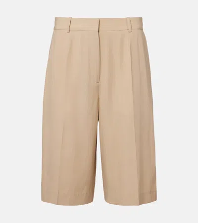 Totême High-rise Bermuda Shorts In Sand