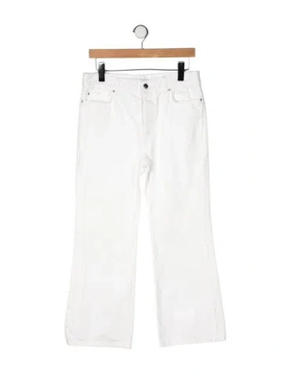 Pre-owned Totême High-rise Flared Jeans In White