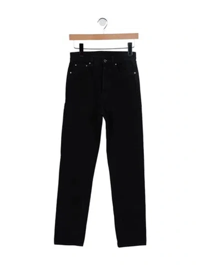 Pre-owned Totême High-rise Straight Leg Jeans In Black