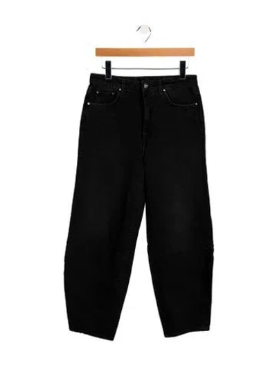 Pre-owned Totême High-rise Straight Leg Jeans In Black