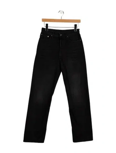 Pre-owned Totême High-rise Straight Leg Jeans In Black