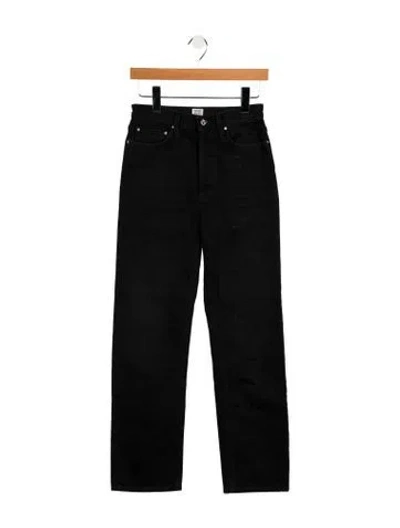 Pre-owned Totême High-rise Straight Leg Jeans In Black