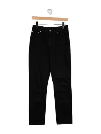 Pre-owned Totême High-rise Straight Leg Jeans In Black