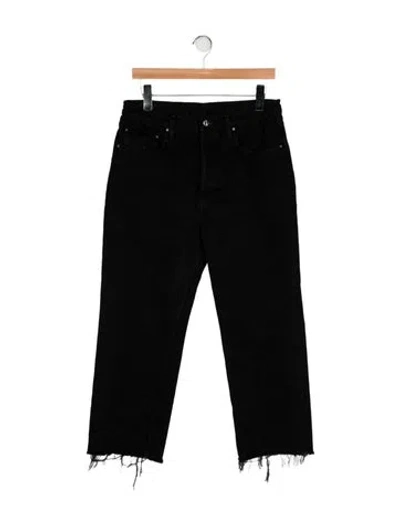 Pre-owned Totême High-rise Straight Leg Jeans In Black