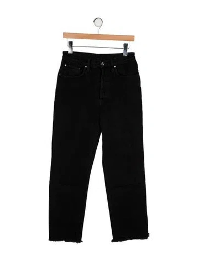 Pre-owned Totême High-rise Straight Leg Jeans In Black
