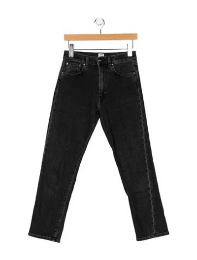 Pre-owned Totême High-rise Straight Leg Jeans In Black
