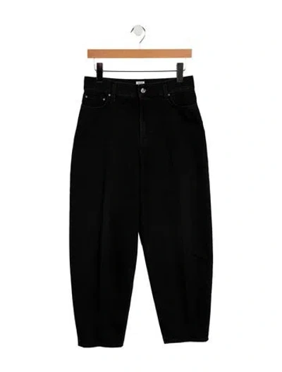 Pre-owned Totême High-rise Straight Leg Jeans In Black