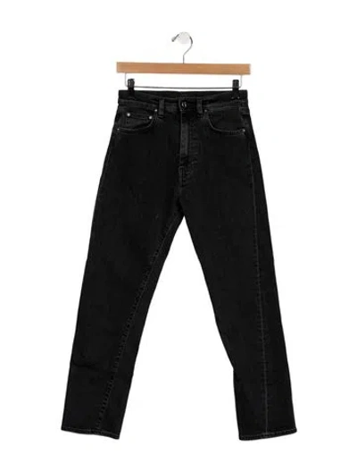 Pre-owned Totême High-rise Straight Leg Jeans In Black