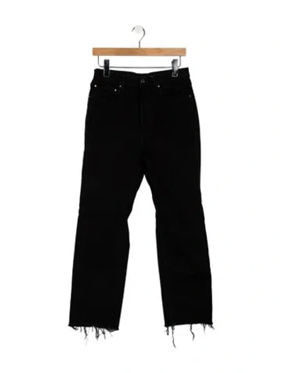 Pre-owned Totême High-rise Straight Leg Jeans In Black