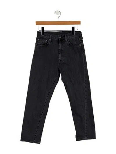 Pre-owned Totême High-rise Straight Leg Jeans In Black