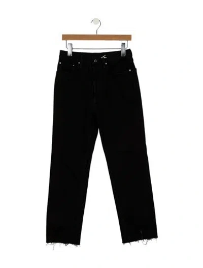 Pre-owned Totême High-rise Straight Leg Jeans In Black