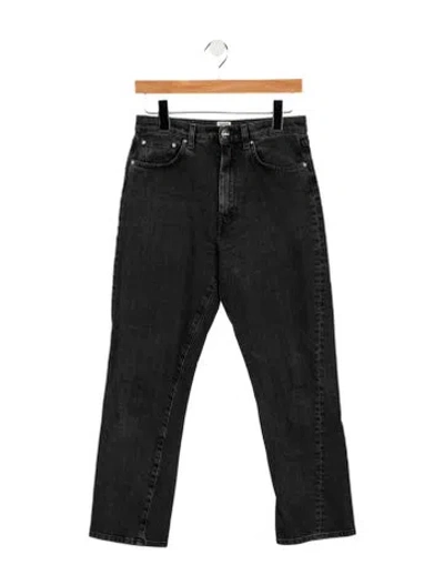 Pre-owned Totême High-rise Straight Leg Jeans In Black