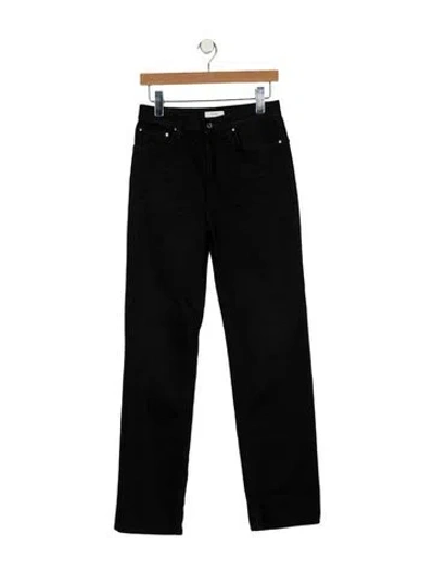 Pre-owned Totême High-rise Straight Leg Jeans In Black